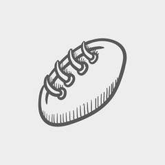 Football ball sketch icon