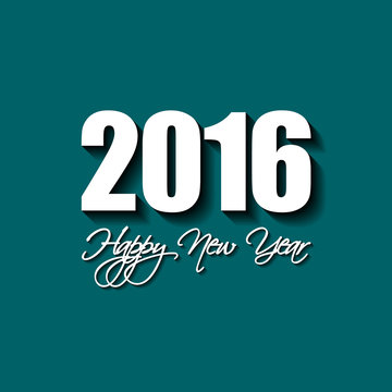 Vector Modern simple Happy new year card 2016