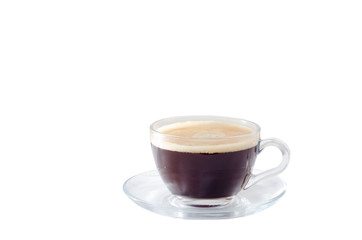 cup of espresso on a white background