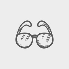 Sunglasses sketch icon