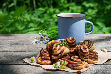 Sweet homemade cinnamon roll cookie