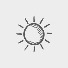 Sun sketch icon
