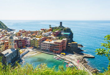 Cityscape of Vernazza, Cinque Terre, Italy