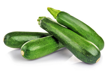 Fresh zucchini isolated on white