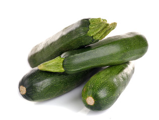 Fresh zucchini isolated on white
