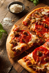 Homemade Meat Loves Pizza