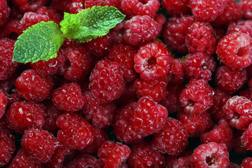 Sweet raspberries background