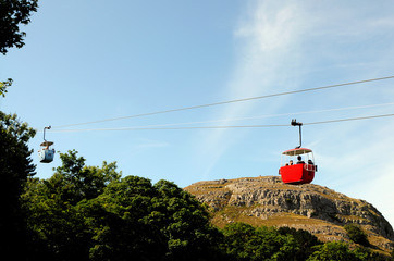 Great Orme Cable Car At Llandudno.