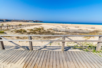 Tarifa beach on the ocean, Cadiz, Spain
