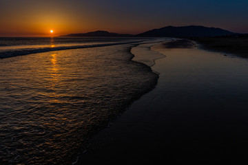 Sunset over the ocean, Tarifa, Spain
