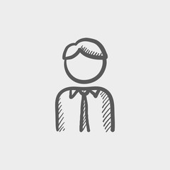 Male sketch icon