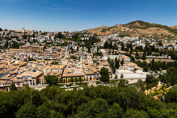 Fototapeta na wymiar View of the historical city of Granada, Spain 
