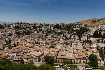 View of the historical city of Granada, Spain
