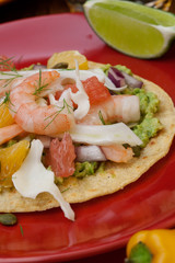 Shrimp Ceviche Tostada