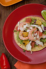 Shrimp Ceviche Tostada