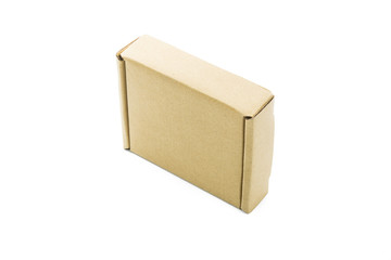 Cardboard brown box isolate