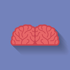 Icon of the brain. Flat style