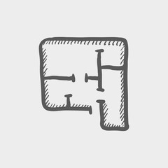 House infographic sketch icon