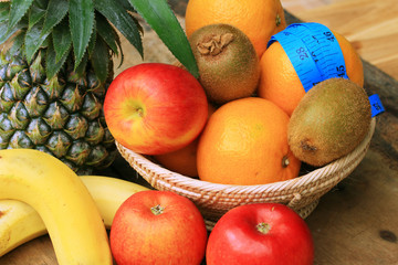 healthy mixed fruit to colorful