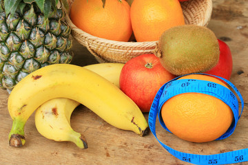 healthy mixed fruit to colorful