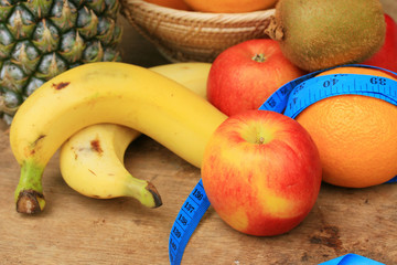 healthy mixed fruit to colorful