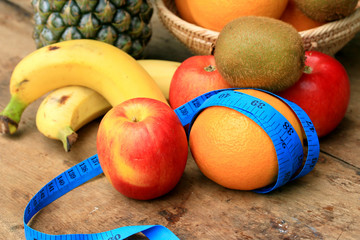 healthy mixed fruit to colorful
