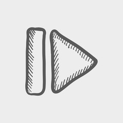 Next button sketch icon