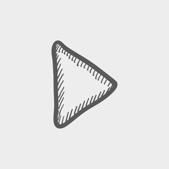 Play button sketch icon