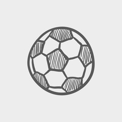 Obraz premium Soccer ball sketch icon