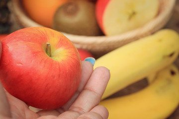healthy mixed fruit to colorful