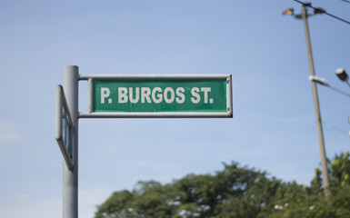 P. Burgos Street Sign