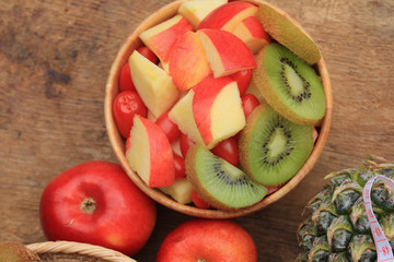 healthy mixed fruit to colorful
