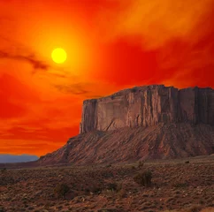 Fototapete Rot Sunset Skies Monument Valley  © Paul Moore