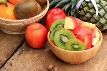 healthy mixed fruit to colorful