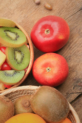 healthy mixed fruit to colorful