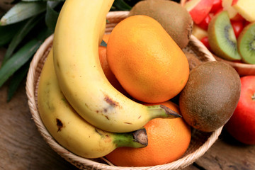 healthy mixed fruit to colorful