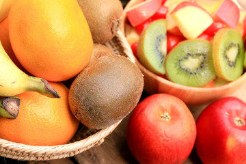 healthy mixed fruit to colorful