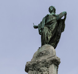 Fototapeta na wymiar the sculpture in Luo Ma square ,frankfurt, germany