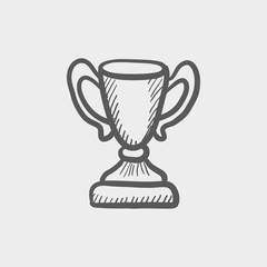 Trophy sketch icon