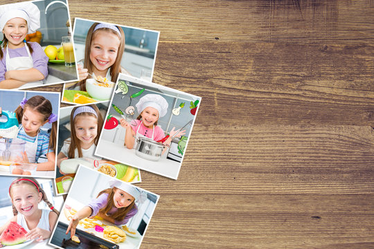  background of the photos depicting  girl having breakfast
