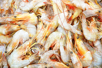 Raw Shrimp at market
