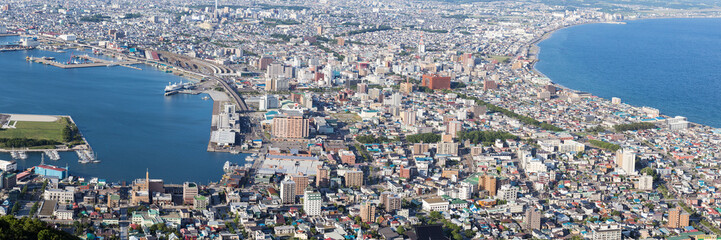 Obraz premium The city of Hakodate, panorama