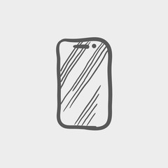 Mobile phone sketch icon