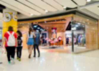 Blur shopping malls