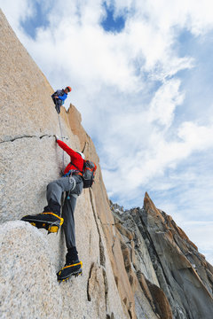 Cosmique Arete on Aiguille du Midi, Chamonix, Rhone Alps, Haute Savoie, France