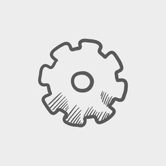 Obraz premium Gear sketch icon