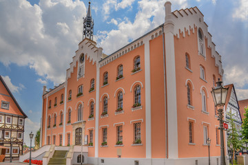Obraz premium Das Rathaus von Hofgeismar in Nordhessen