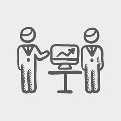 Two men and their business report