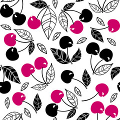 cherry seamless pattern. Vector illustration
