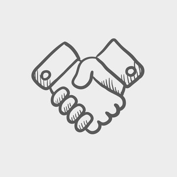 Handshake Sketch Icon